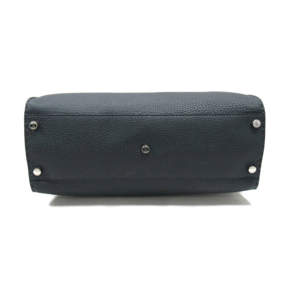 Fendi Peekaboo Handbag Leather Navy Blue Bag Business Work - Picture 4 of 10